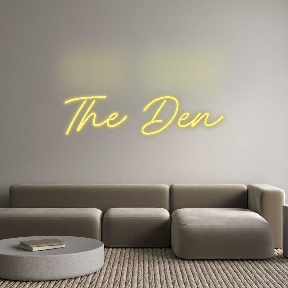 Custom LED Neon Text: The Den