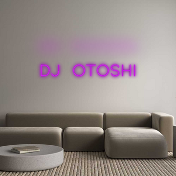 Custom LED Neon Text: DJ  Otoshi