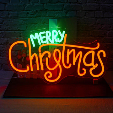 'Merry Christmas 3' LED neon sign