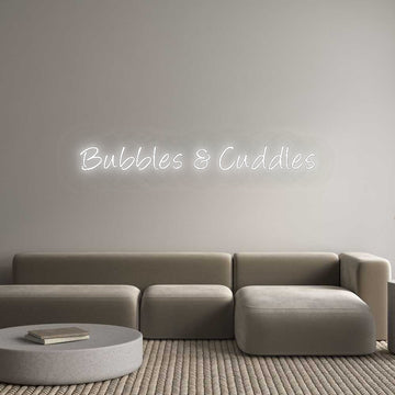 Custom LED Neon Text: Bubbles & Cud...