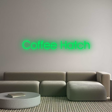 Custom LED Neon Text: Coffee Hatch