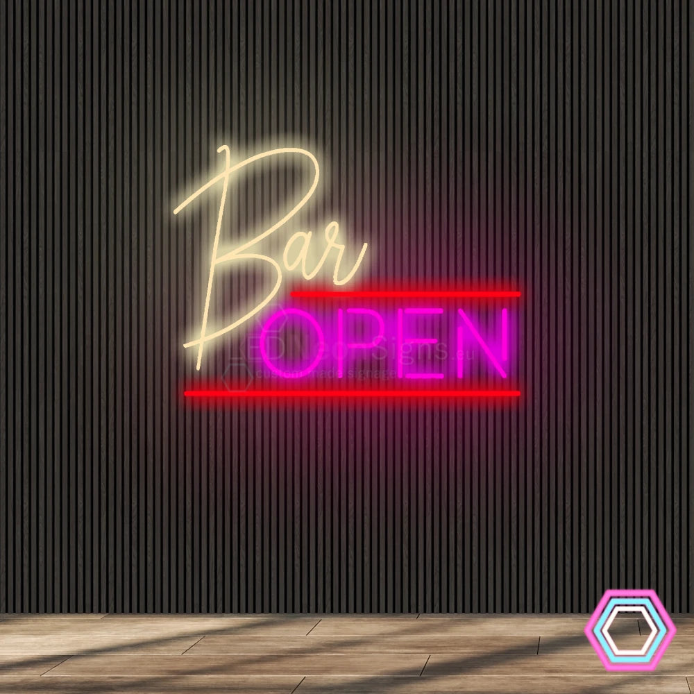 'Bar OPEN' LED neon sign