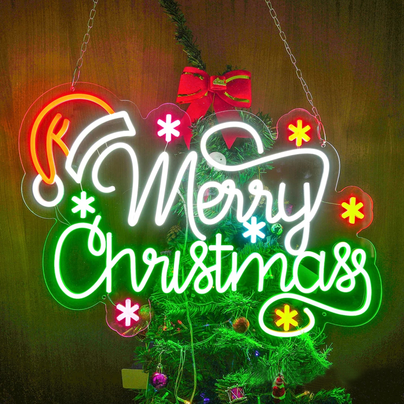 LED-neonbord 'Merry Christmas 6'