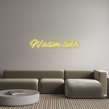 Custom LED Neon Text: Wasim sekh