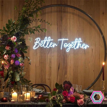 Letrero de neón LED 'Better Together' (horizontal)