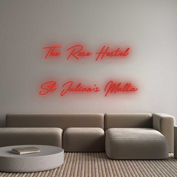 Custom LED Neon Text: The Rose Host...