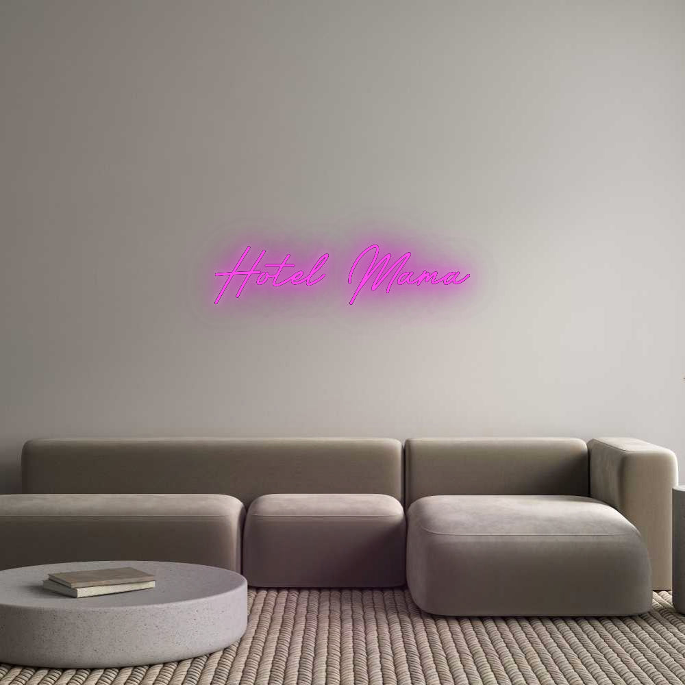 Custom LED Neon Text: Hotel Mama