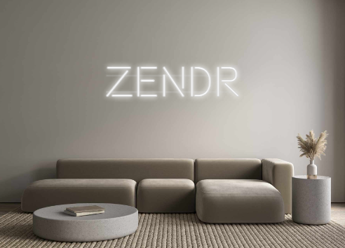 Aangepaste LED-neontekst: ZENDR