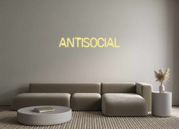 Aangepaste LED-neontekst: ANTISOCIEEL