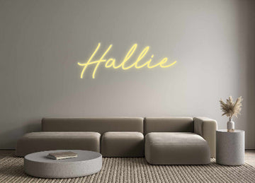 Aangepaste LED-neontekst: Hallie