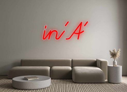 Aangepaste LED-neontekst: in'A'