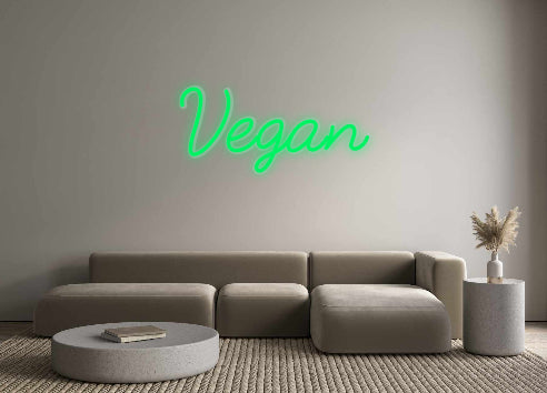 Aangepaste LED-neontekst: Veganistisch