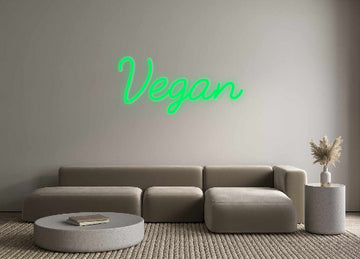 Aangepaste LED-neontekst: Veganistisch