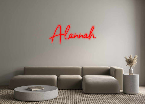 Aangepaste LED-neontekst: Alannah