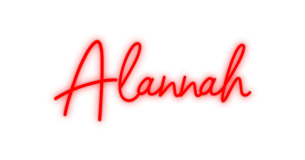 Aangepaste LED-neontekst: Alannah