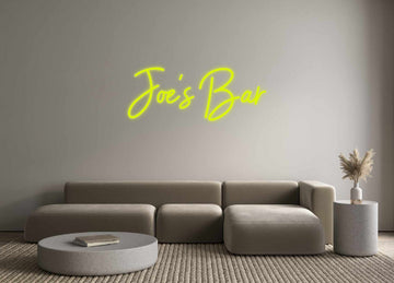 Aangepaste LED-neontekst: Joe's Bar