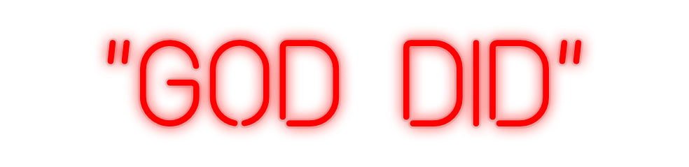 Aangepaste LED-neontekst: "GOD DID"