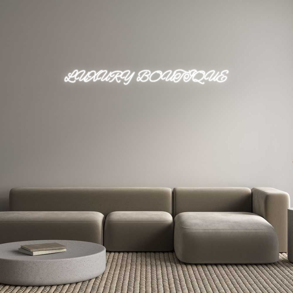 Custom LED Neon Text: LUXURY BOUTIQ...