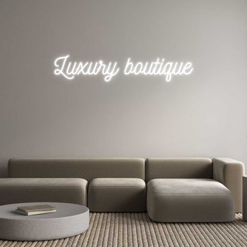 Custom LED Neon Text: Luxury boutiq...