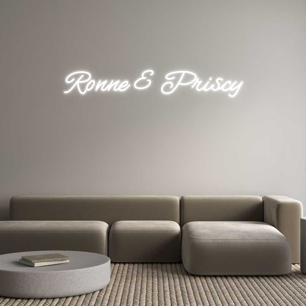 Custom LED Neon Text: Ronne & Priscy