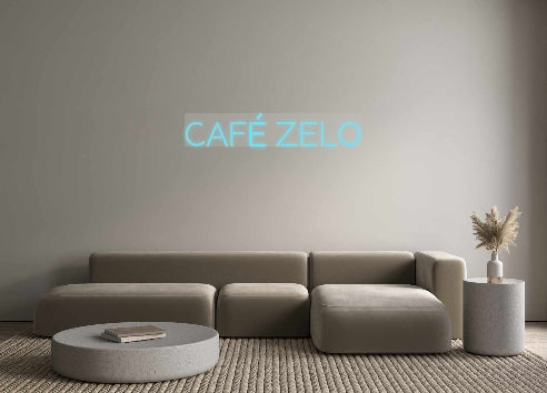 Custom LED Neon Text: Café ZELO