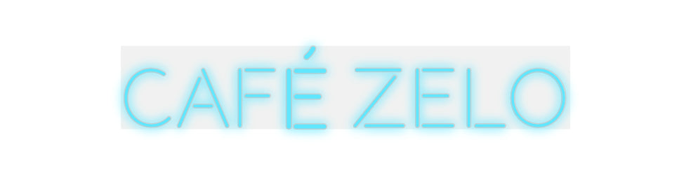 Custom LED Neon Text: Café ZELO