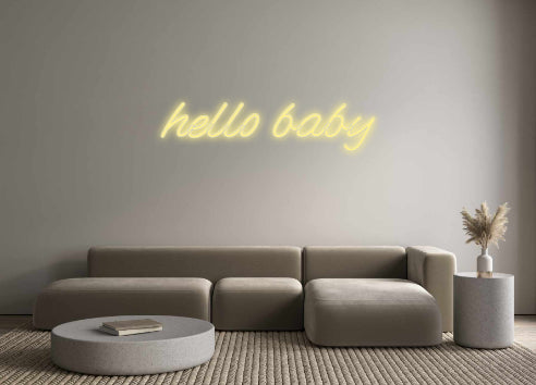 Custom LED Neon Text: hello baby