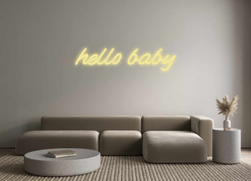 Custom LED Neon Text: hello baby