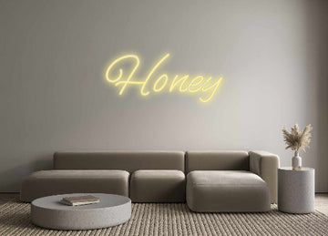 Custom LED Neon Text: Honey