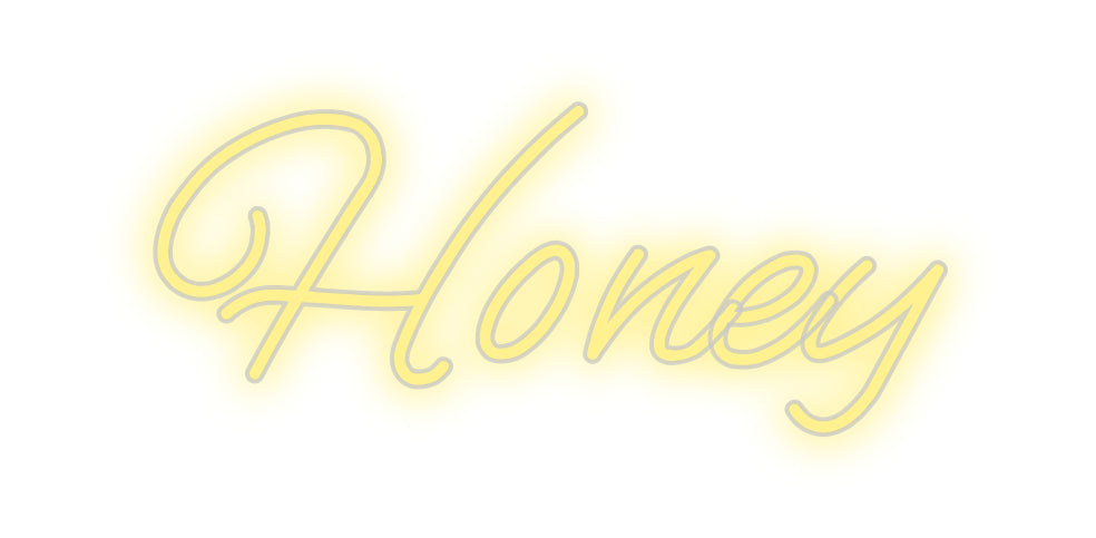 Custom LED Neon Text: Honey