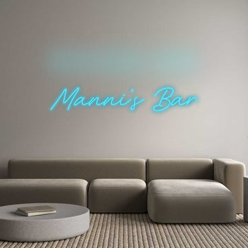 Custom LED Neon Text: Manni’s Bar