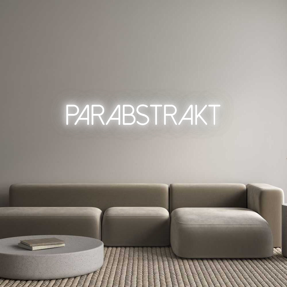 Custom LED Neon Text: ParAbstrakt