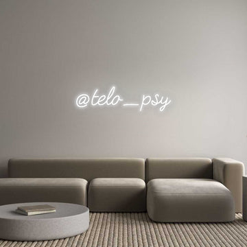 Custom LED Neon Text: @telo_psy