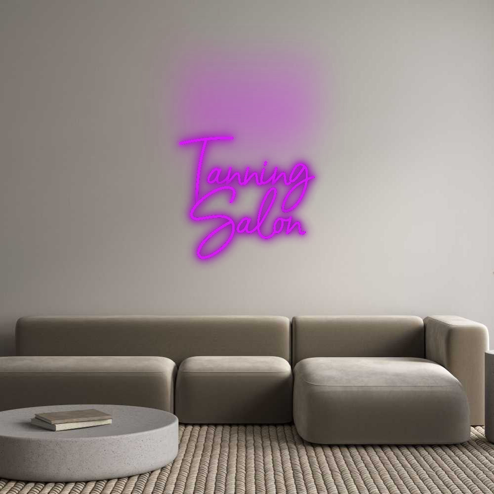 Custom LED Neon Text: Tanning
Salon