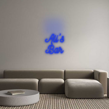 Custom LED Neon Text: Ali's
Bar