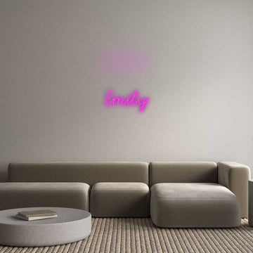 Custom LED Neon Text: Emily