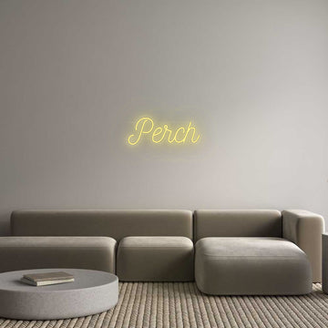 Custom LED Neon Text: Perch