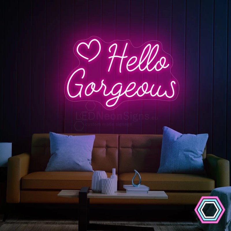 'Hello Gorgeous' LED-neon