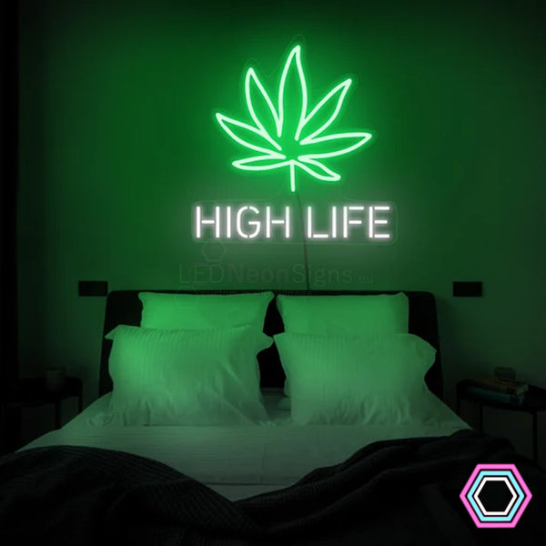 'High Life' LED neon sign