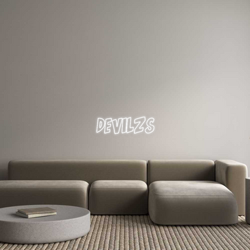 Custom LED Neon Text: Devilzs666