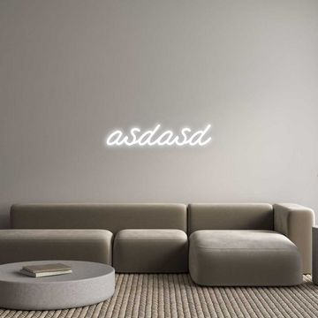 Texto neón LED personalizado: asdasd