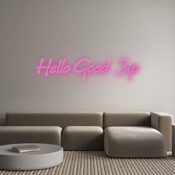 Individuelles Neon: Hallo guter Schluck