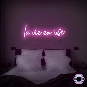 'La Vie En Rose' LED neon sign