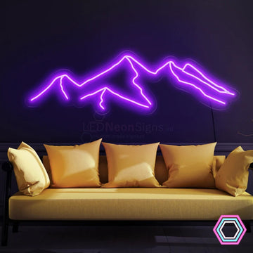 'Mountains' LED neon sign