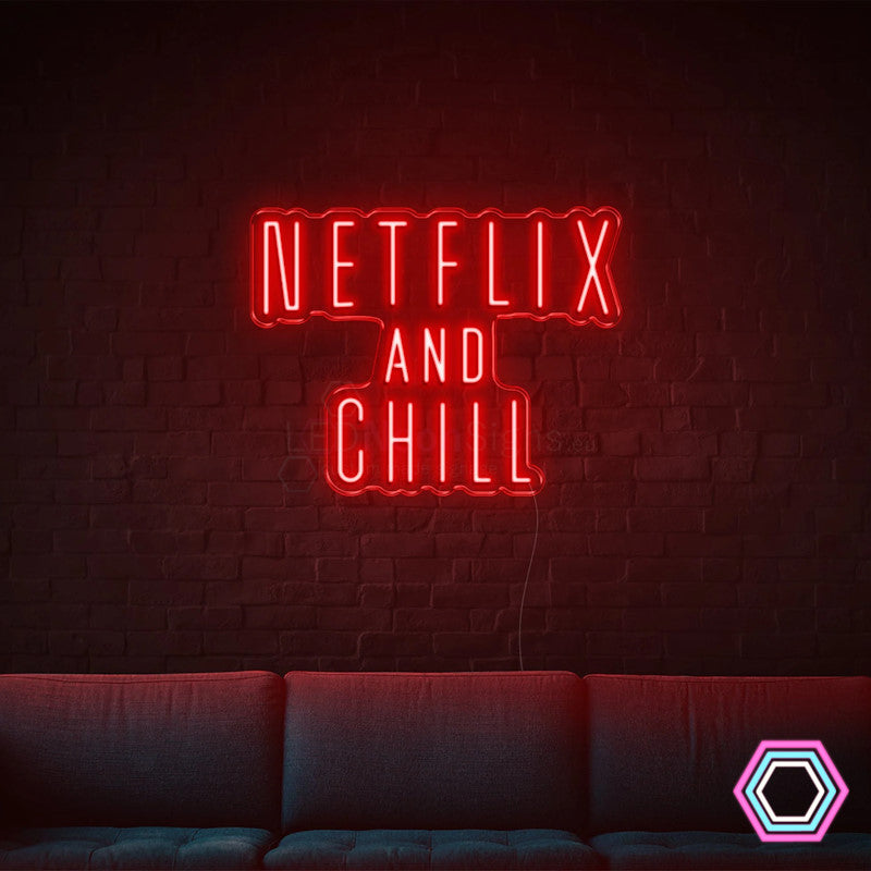 'Netflix and Chill' LED neon sign