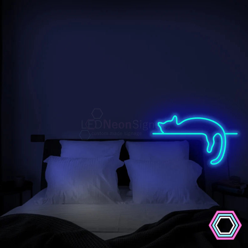 Sleepy Cat LED neon sign