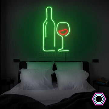 'Wine' LED neon sign