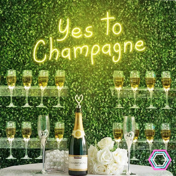 'Yes to Champagne' LED neon sign